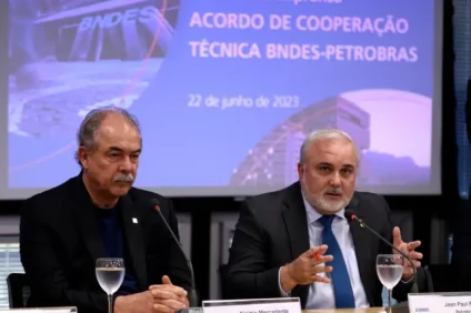 Aloizio Mercadante, presidente do BNDES, e Jean Paul Prates, presidente da Petrobras