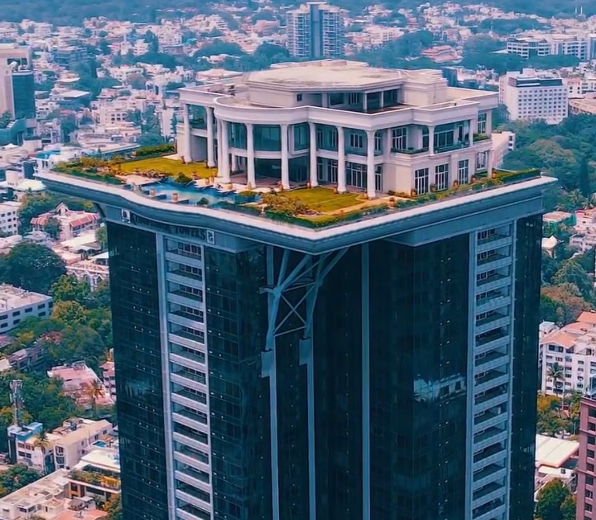 Magnata indiano constrói réplica da Casa Branca no alto de edifício