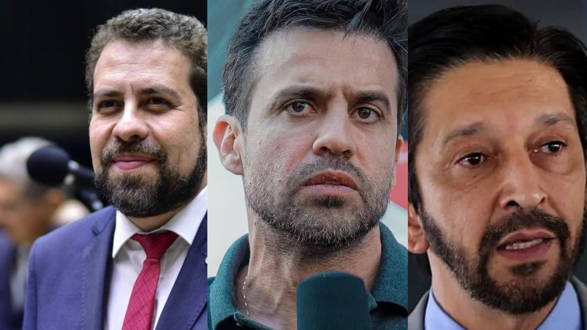 Guilherme Boulos, Pablo Marçal e Ricardo Nunes