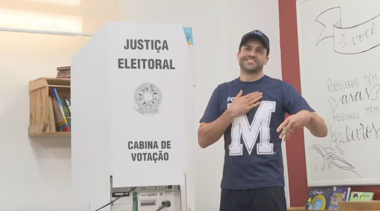 Pablo Marçal vota / Reprodução