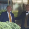 O ex-presidente americano Donald Trump deixa o hotel Trump Tower, na manhã desta terça-feira (14), em Nova York, rumo à Corte Criminal do estado de Nova York, onde está sendo julgado por comprar o silêncio de uma atriz pornô durante sua campanha de 2016. Nova York, EUA (Foto: Caio Guatelli)