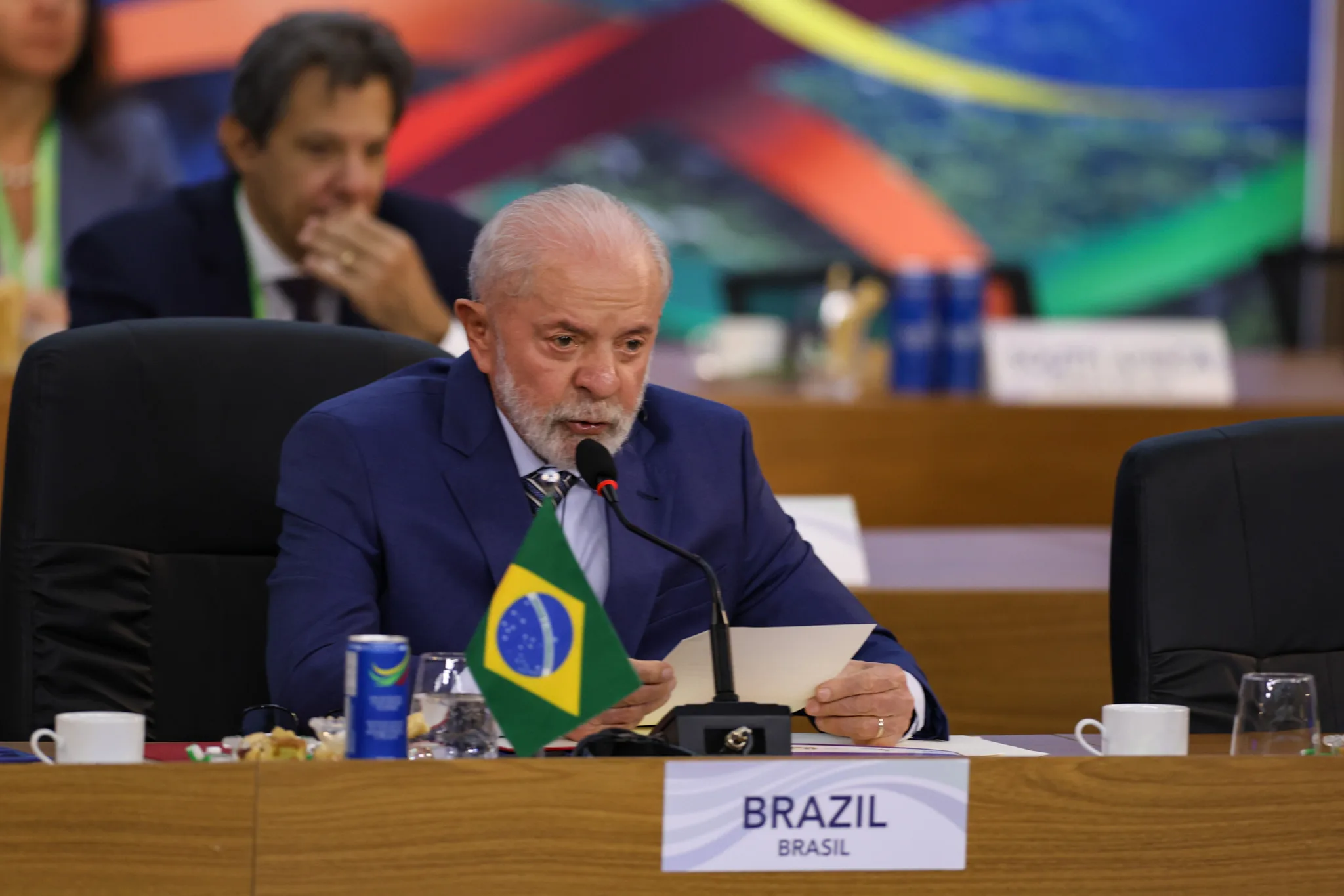 O presidente do Brasil, Luiz Inácio Lula da Silva durante segundo dia da Cúpula do G20, no MAM, no Rio de Janeiro. Foto: Tomaz Silva/Agência Brasil