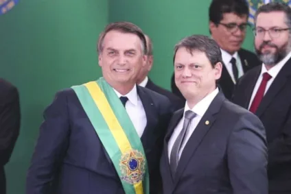 Jarir Bolsonaro e Tarcísio de Freitas / Foto: Valter Campanato/ Agência Brasil