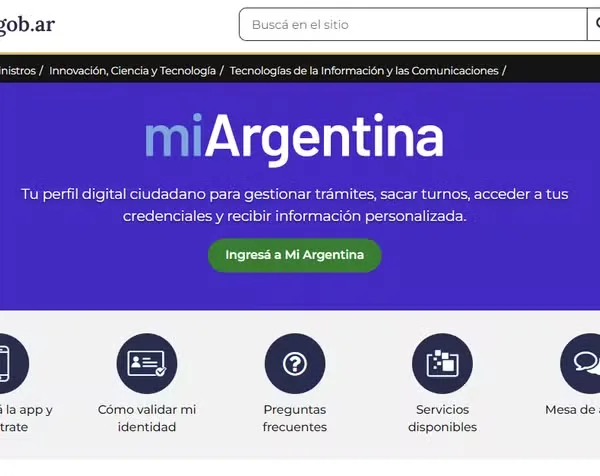 Portal do governo argentino foi invadido por hackers na noite de Natal (Foto: Reprodução/MiArgentina)