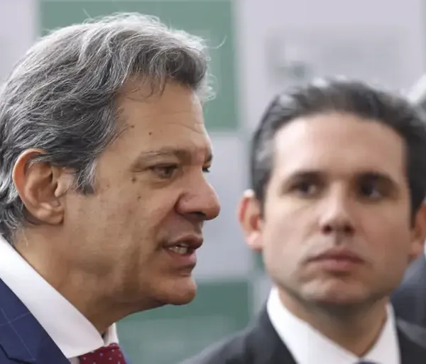 O ministro Fernando Haddad e o presidente da Câmara, Hugo Motta / Foto:
Marcelo Camargo/Agência Brasil
