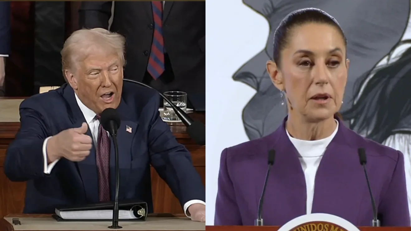 Donald Trump, presidente dos EUA, e Claudia Sheinbaum, presidente do México / Foto: RS/Fotos Públicas