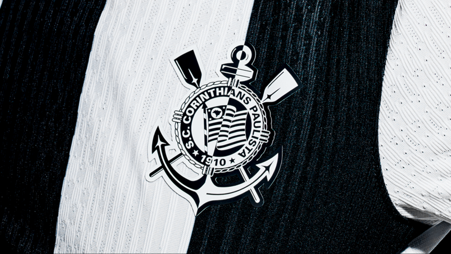 Simbolo do time Corinthians em preto e branco. Foto que ilustra a matéria: Dinheiro do Corinthians ligado ao PCC? entenda a investigação