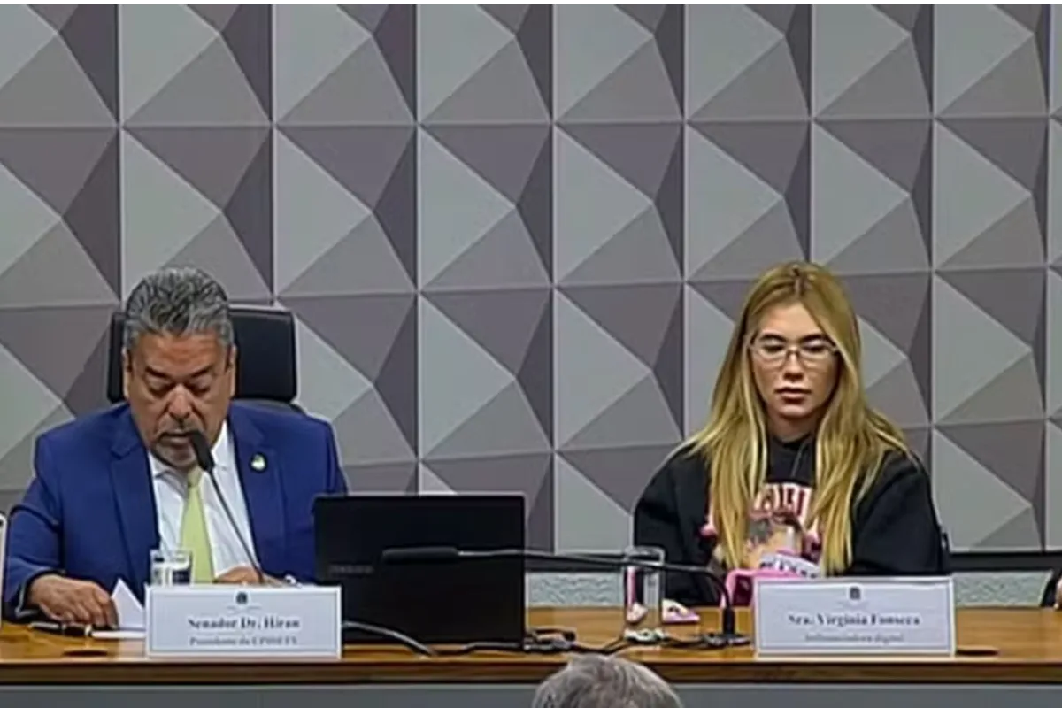 Influenciadora Virginia Fonseca chega para depor à CPI das Bets no Senado