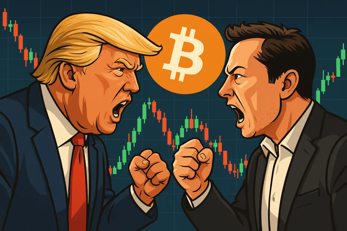 Briga entre Trump e Elon Musk pode pressionar mercado cripto? Especialista avalia/ Foto: Inteligência Artificial