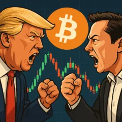 Briga entre Trump e Elon Musk pode pressionar mercado cripto? Especialista avalia/ Foto: Inteligência Artificial