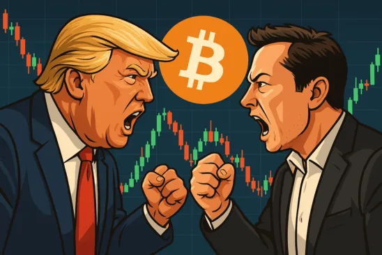 Briga entre Trump e Elon Musk pode pressionar mercado cripto? Especialista avalia/ Foto: Inteligência Artificial