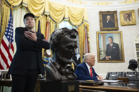 Elon Musk deixou o seu cargo no governo americano em 30 de maio debaixo de elogios do presidente (Foto: Francis Chung/POLITICO)