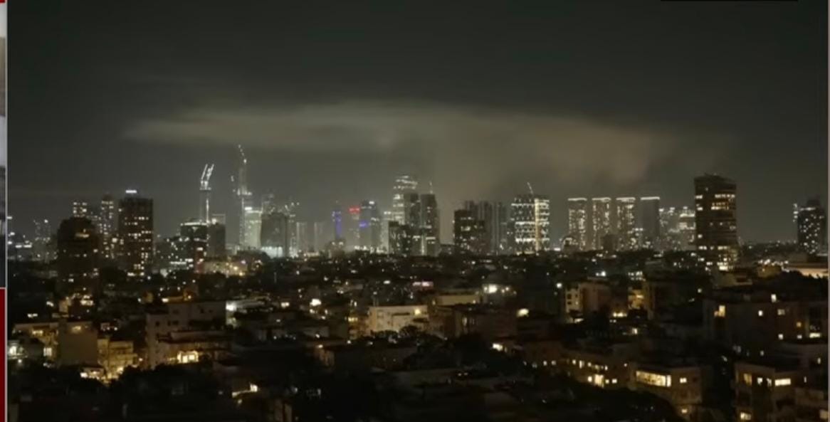 Imagem de Tel Aviv nesta sexta-feira (13). (Foto: Reprodução/CNN)