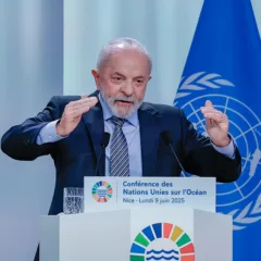 Presidente da República, Luiz Inácio Lula da Silva, durante sessão de abertura da III Conferência das Nações Unidas sobre os Oceanos (UNOC 3). Port Lympia, Nice - França. (Foto: Ricardo Stuckert / PR)