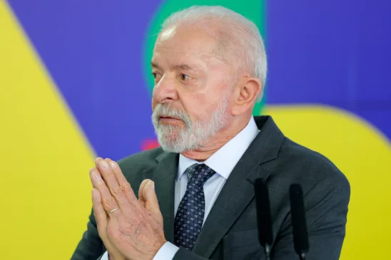 O presidente Luiz Inácio Lula da Silva, durante entrevista coletiva no Palácio do Planalto  (Foto: Fabio Rodrigues-Pozzebom/ Agência Brasil)