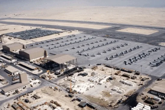 Base militar americana em Al Udeid, no Catar. Foto: Reprodução/ Redes Sociais