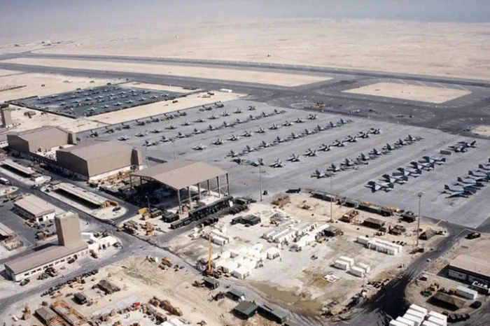 Base militar americana em Al Udeid, no Catar. Foto: Reprodução/ Redes Sociais