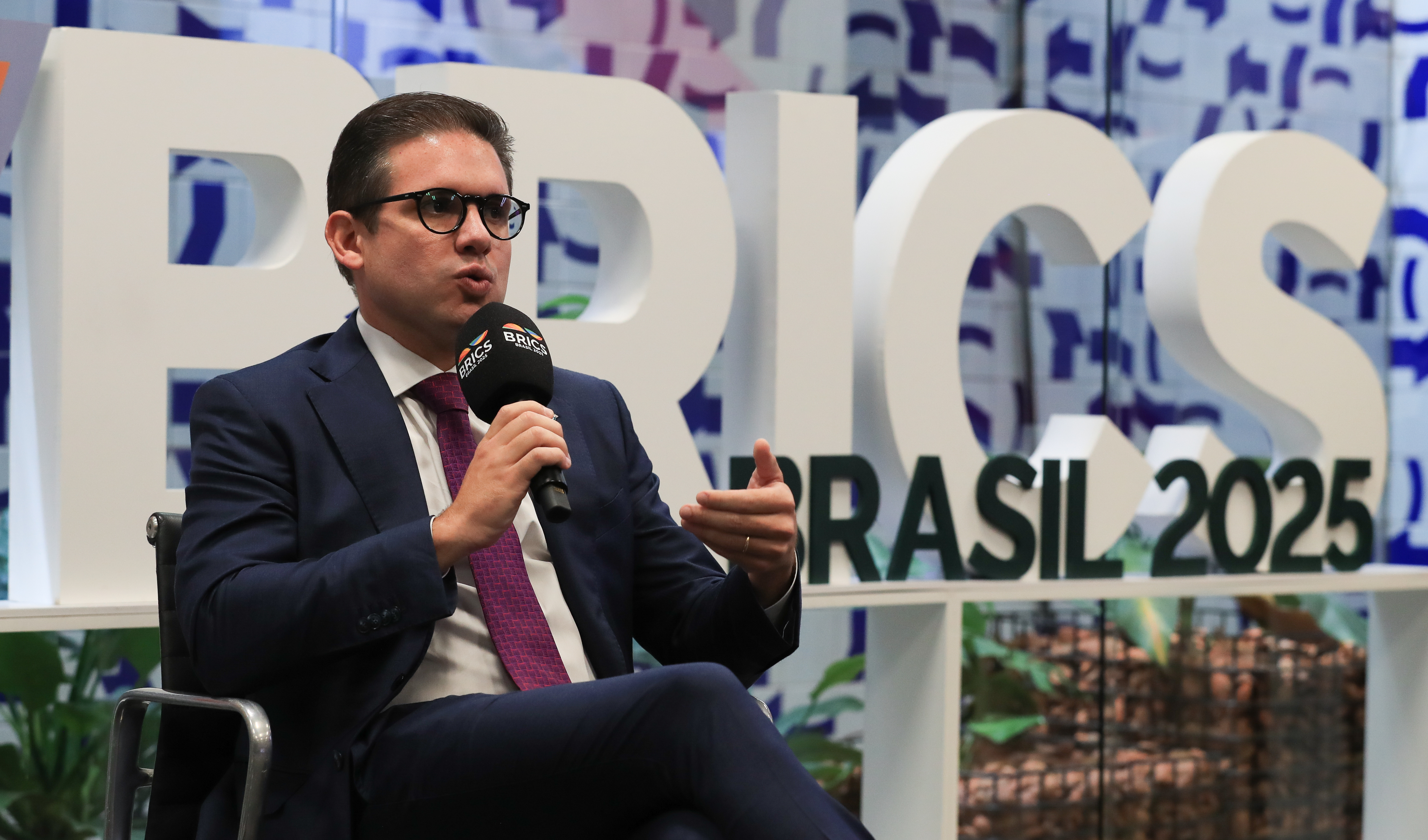 Presidentes do Congresso, David Alcolumbre e da Câmara, Hugo Motta durante coletiva a imprensa. (Foto: Lula Marques/Agência Brasil)
