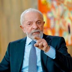 Luiz Inácio Lula da Silva, durante entrevista no Palácio da Alvorada. (Foto: Ricardo Stuckert/PR)