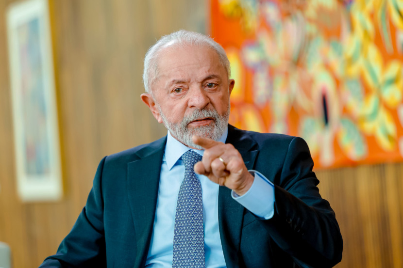 Luiz Inácio Lula da Silva, durante entrevista no Palácio da Alvorada. (Foto: Ricardo Stuckert/PR)