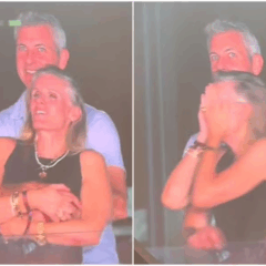 CEO da empresa de tecnologia Astronomer, Andy Byron, foi flagrado abraçado à chefe de recursos humanos da companhia, Kristin Cabot, durante show da banda Coldplay — Foto: Reprodução / TikTok