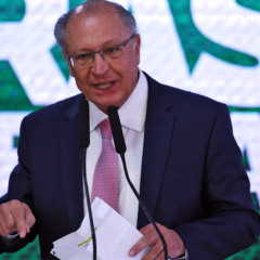O vice-presidente, Geraldo Alckmin, durante assinatura da medida provisória (MP) Brasil Soberano., no Palácio do Planalto Foto: CanalGov/Reprodução