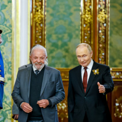Presidente da República, Luiz Inácio Lula da Silva, durante reunião com o Presidente da Federação da Rússia, Vladimir Putin. Grande Palácio do Kremlin, Rússia - Moscou.
(Foto: Ricardo Stuckert / PR)