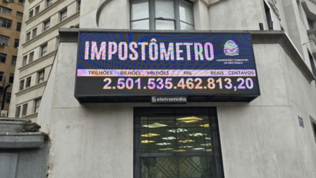 Impostômetro da Associação Comercial de São Paulo (ACSP). Foto: Reprodução