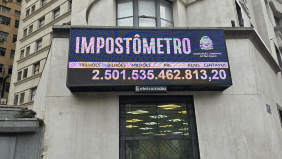 Impostômetro da Associação Comercial de São Paulo (ACSP). Foto: Reprodução