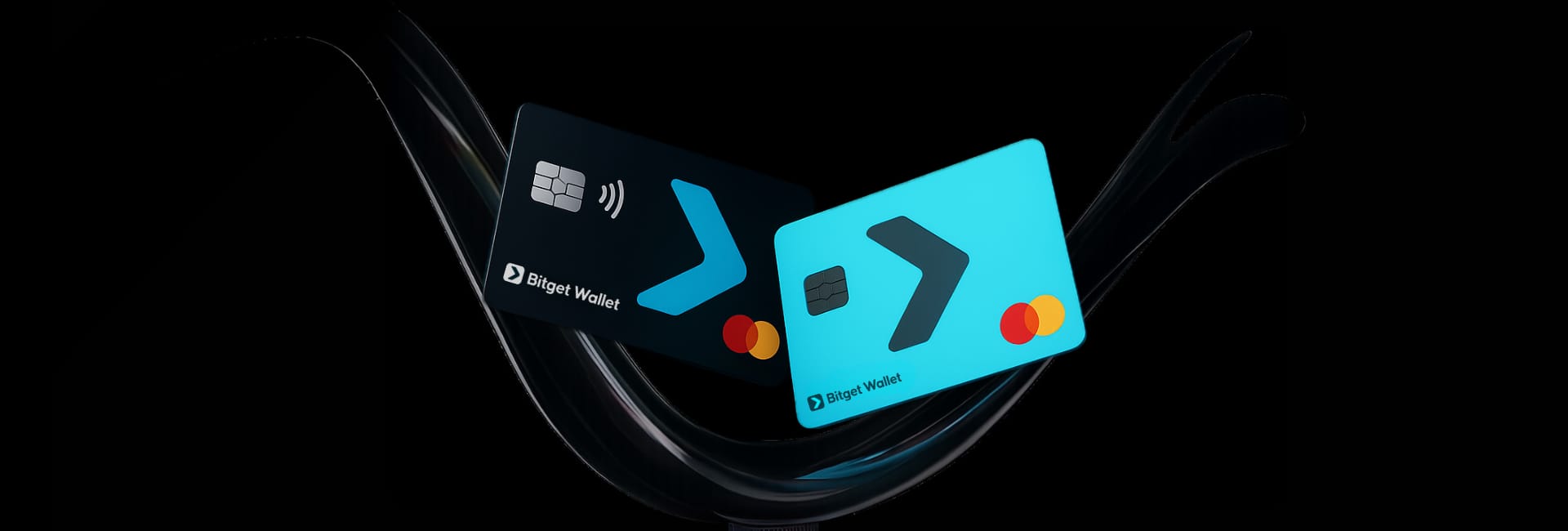 foto de dois cartões de credito. Um azul e um preto. São cartões de crédito veínculados a exchange bitget foto de dois cartões de credito. Um azul e um preto. São cartões de crédito veínculados a exchange bitget