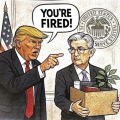 Charge "You're Fired" com Donald Trump e Jerome Powell (Foto: reprodução/Truth Social)