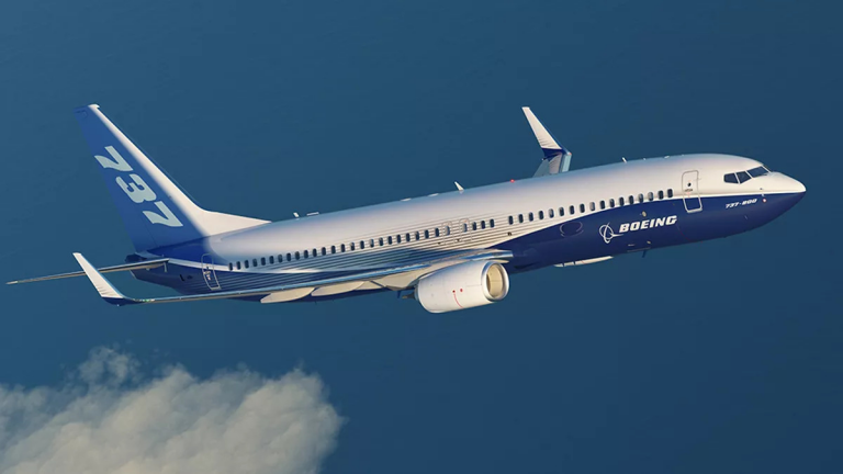 Imagem do avião Boeing 737-800 similar ao que caiu na China. Foto: Reprodução/Boeing
