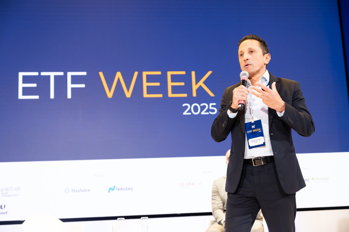 Ricardo Eleutério, diretor do Bradesco Asset Management, durante a ETF Week 2025 (Foto: Cauê Diniz/B3)