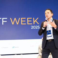 Ricardo Eleutério, diretor do Bradesco Asset Management, durante a ETF Week 2025 (Foto: Cauê Diniz/B3)