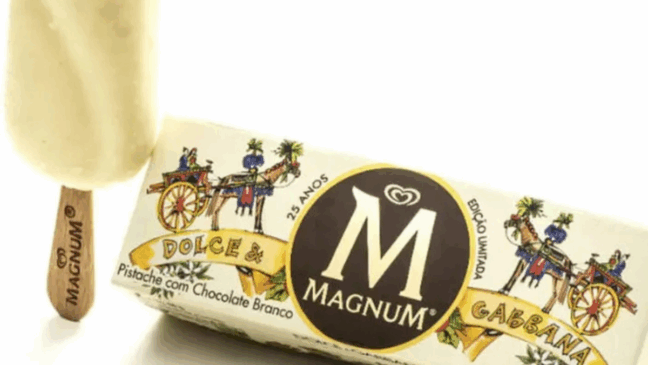 Sorvete Magnum da Dolce & Gabbana: lançamento no Brasil. Foto: Divulgação