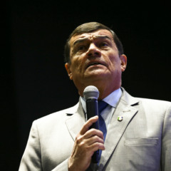 O ex-ministro da Defesa, Paulo Sérgio Nogueira, durante a abertura da 7ª Mostra BID Brasil, evento do segmento de defesa e segurança, no Centro de Convenções Ulysses Guimarães, em Brasília.
(Foto: Marcelo Camargo/Agência Brasil)