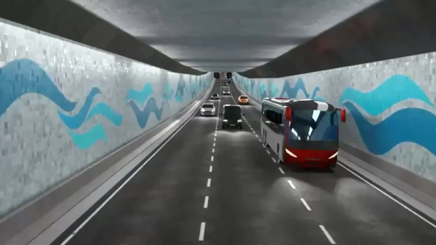 Projeto do Túnel Santos-Guarujá. Foto: Reprodução/YouTube/MPor
