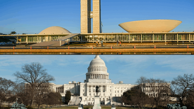 Congresso Nacional / Edifício do Capitólio dos EUA, Washington, DC O local de reunião do Congresso, Washington, DC (Foto: montagem)
