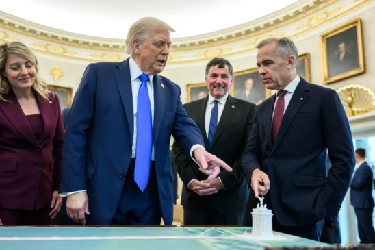 Donald Trump e primeiro-ministro do Canadá Mark Carney durante encontro na Casa Branca (Foto: divulgação/ Casa Branca) Donald Trump e primeiro-ministro do Canadá Mark Carney durante encontro na Casa Branca (Foto: divulgação/ Casa Branca)