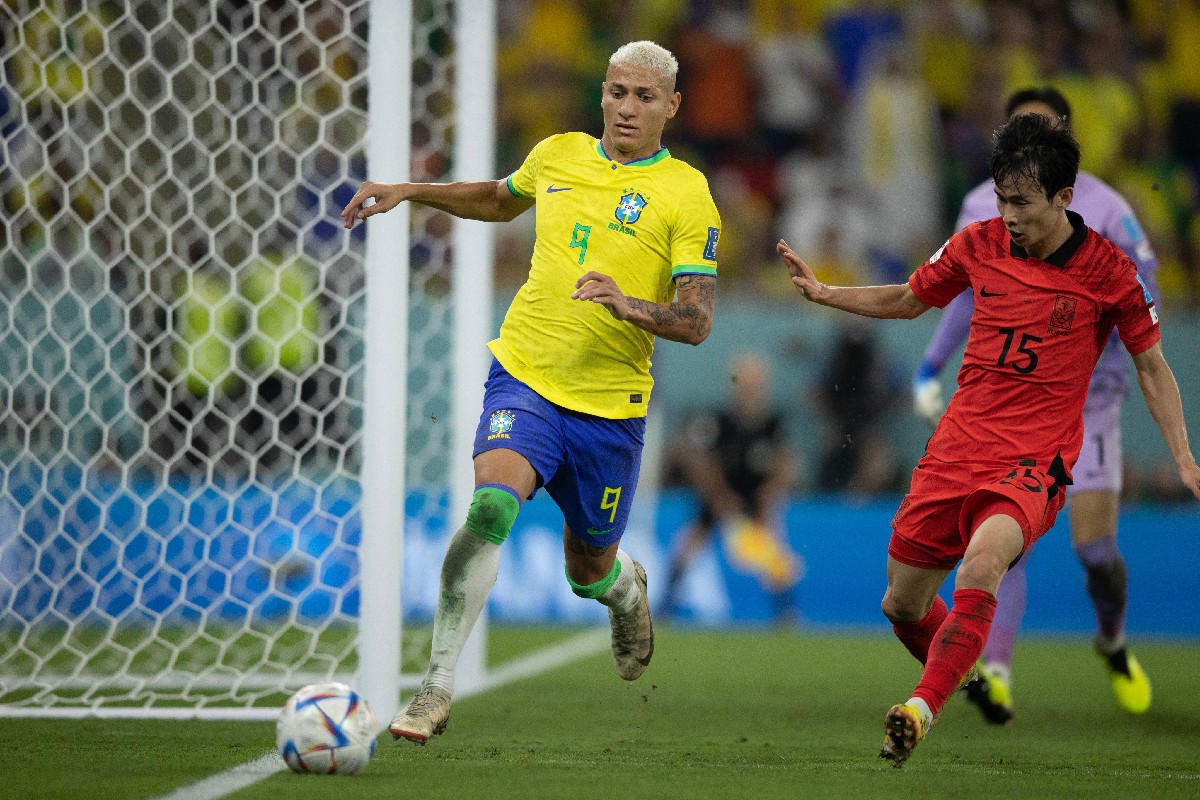 Richarlison anotou um dos gols da vitória do Brasil sobre a Coreia do Sul, pelas oitavas de final da Copa do Mundo de 2022 Créditos: Lucas Figueiredo / CBF