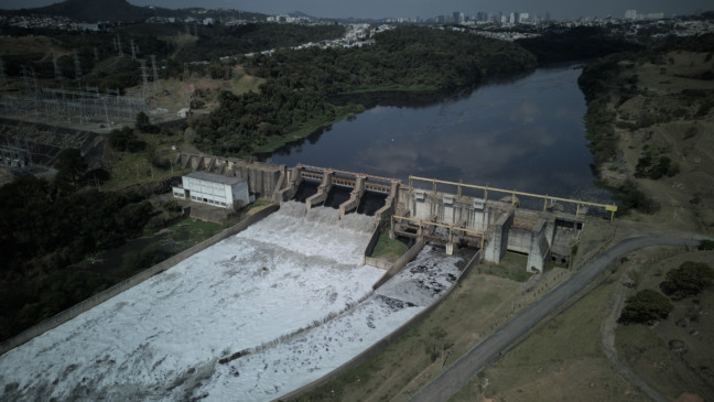 Barragem Edgard de Souza (Foto: Rogério Correia/Emae)