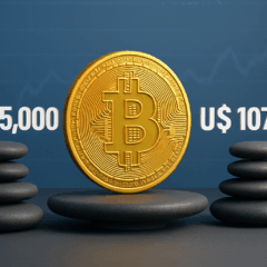 Bitcoin lateraliza entre US$ 105 mil e US$ 107 mil