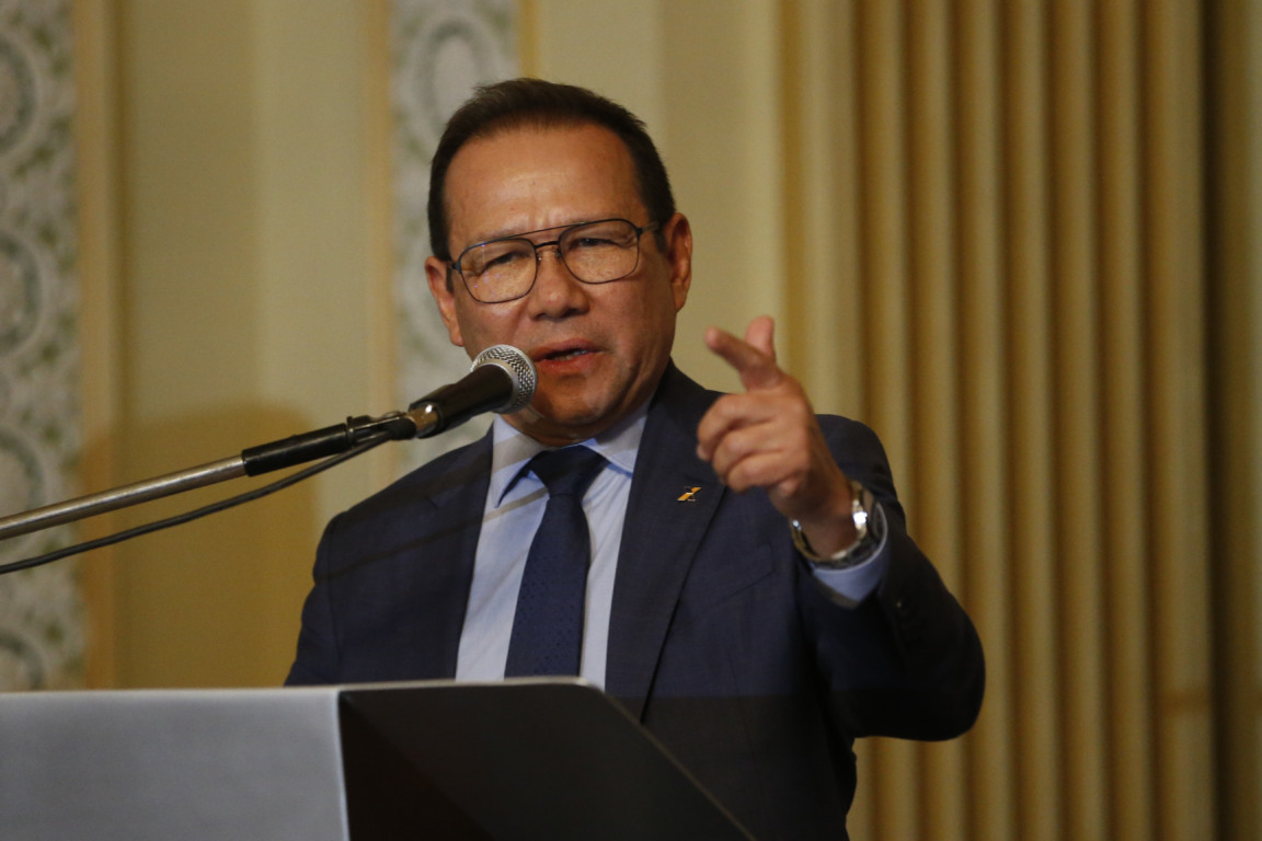 Ex-presidente da Caixa Econômica Federal, Nelson Souza, fala sobre a retomada do projeto Porto Maravilha, no Palácio da Cidade, em 2018. (Foto: Fernando Frazão/Agência Brasil)