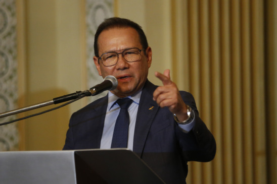 Ex-presidente da Caixa Econômica Federal, Nelson Souza, fala sobre a retomada do projeto Porto Maravilha, no Palácio da Cidade, em 2018. (Foto: Fernando Frazão/Agência Brasil)