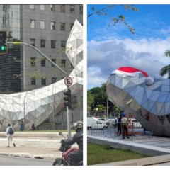 Antes e depois da decoração de Natal (Foto: reprodução/g1)