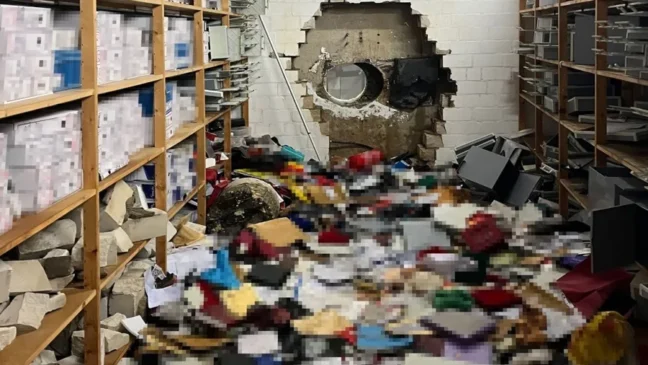 Roubo a banco na alemanha deixa rombo