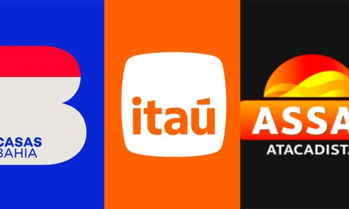 Logo da Casas Bahia, Itaú e Assaí (Reprodução - Internet)