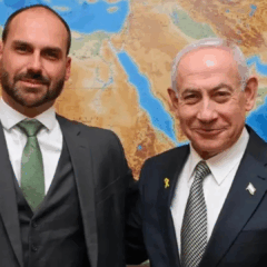 Eduardo Bolsonaro encontra Netanyahu e ataca Lula