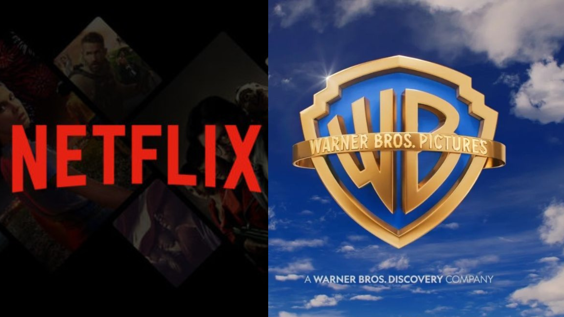 Logo de Netflix e Warner Bros lado a lado