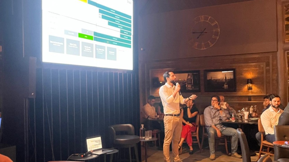 Fernando Sampaio, CFA, sócio da Brasil Capital, durante o Finance Day 2025 (Foto: Brenda Roberta/BP Money)